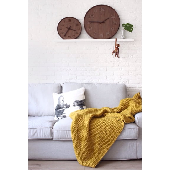 NEXTIME WALL CLOCK WOOD WOOD MEDIUM - BROWN