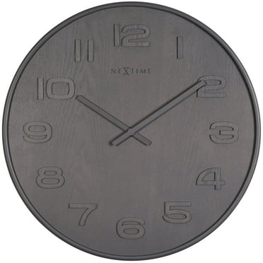 NEXTIME WALL CLOCK WOOD WOOD MEDIUM - GREY