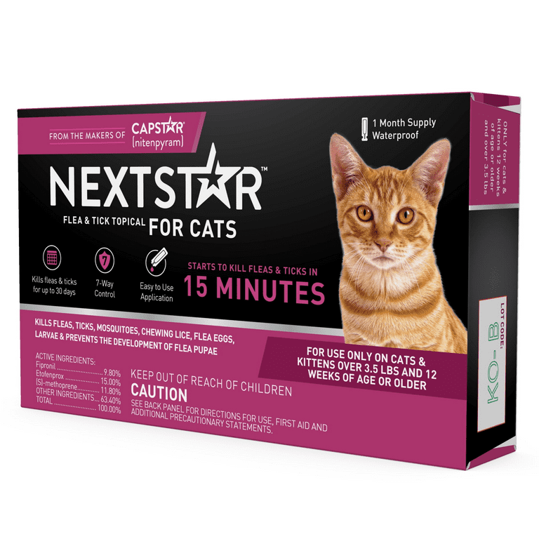 NEXTSTAR Flea Tick Topical Prevention for Cats over 3.5 lbs 1