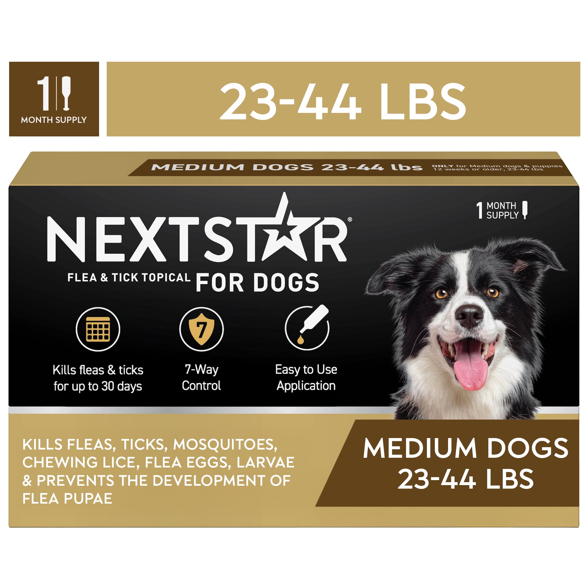 NEXTSTAR Flea & Tick Topical Prevention for Dogs 23-44 lbs, 1