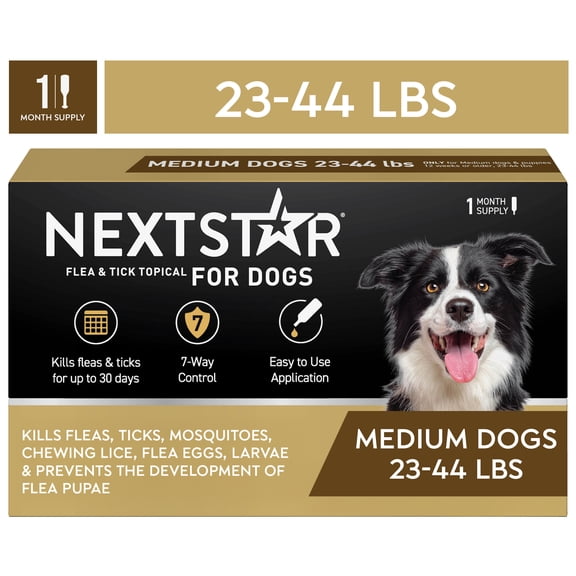 NEXTSTAR Flea & Tick Topical Prevention for Dogs 23-44 lbs, 1-Month Supply