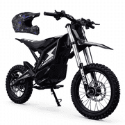 NEXVEY FLASH Electric Dirt Bike with Helmet Size L   4000W Peak Power Motor, 48V 22.5Ah Long Range Battery, Up to 35MPH Off Road Motocross Ebike with Dual Suspension for Teens & Adults 13+