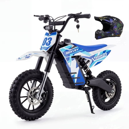 NEXVEY SPARK03 1500W Electric Dirt Bike with L-Size Helmet, 48V Off-Road Motorcycle for Kids Teens, 3 Speed Modes 22MPH, Dual Brake & Suspension Electric Motocross Bike