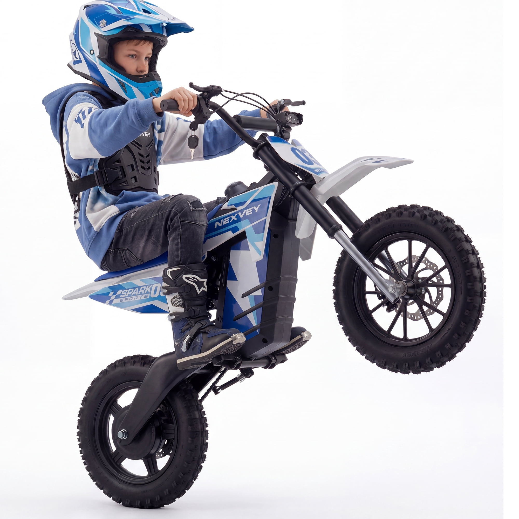 スナフキン NEXVEY SPARK03 Electric Dirt Bike for Kids Ages 8–14 – 1500W Peak