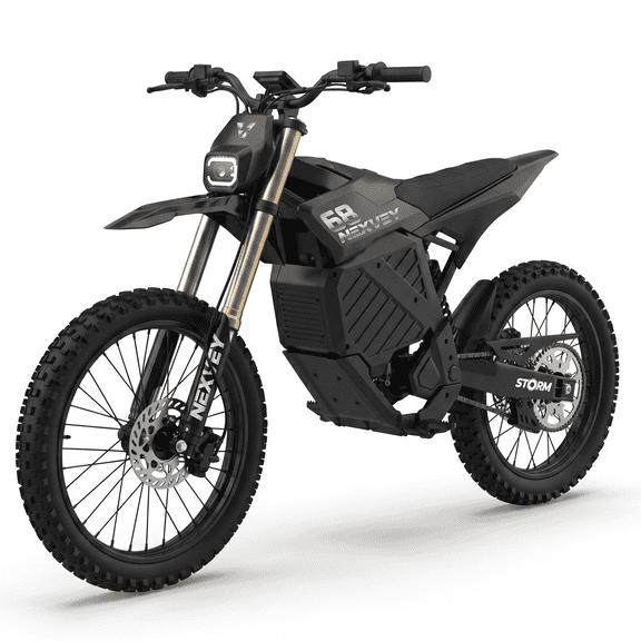 NEXVEY Storm High Performance Electric Dirt Bike for Adults & Teens, 6500W Peak Motor Off Road Electric Motorcycle, 72V 30Ah Battery, 55 Miles Range, Dual Suspension Trail Bike