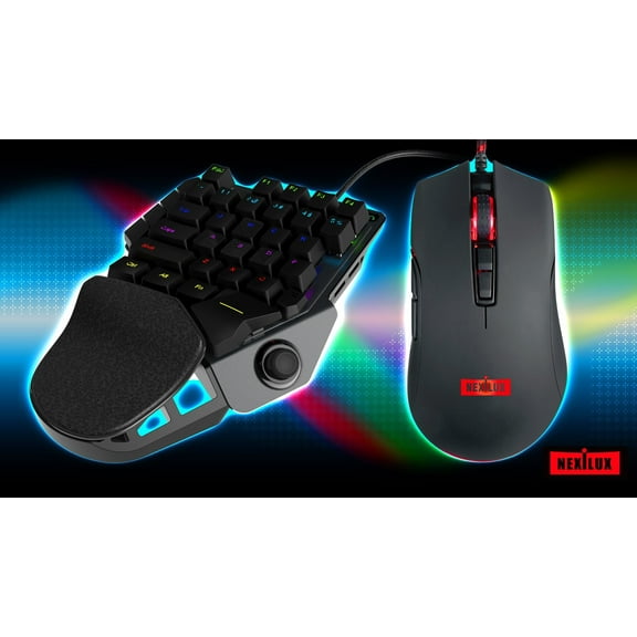 NEXiLUX Pro Gaming Keyboard and Mouse Combo, Compatible with PS4, PS3, Xbox One, Xbox 360