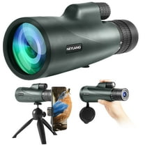 NEYLANG 10-30x50mm Monocular with Tripod Phone Adapter,Bak-4 Prism FMC Monoculars for Bird Watching ,High Powered Monoculars for Hunting,Campings,Green