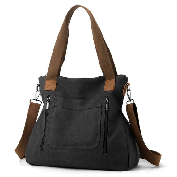 NEYRAT Canvas Messenger Bag Large Capacity Hobo Tote Bag Multi-Pocket Casual Purse Crossbody Shoulder Bags Work Travel for Women