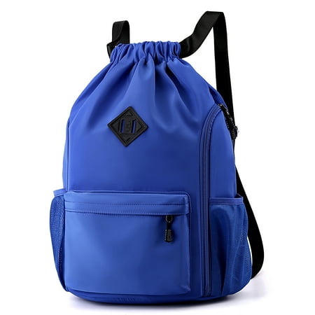 NEYRAT Waterproof Sports Gym Bag Drawstring Backpack Beach Sackpack for Men Women With Two Water Bottle Holder