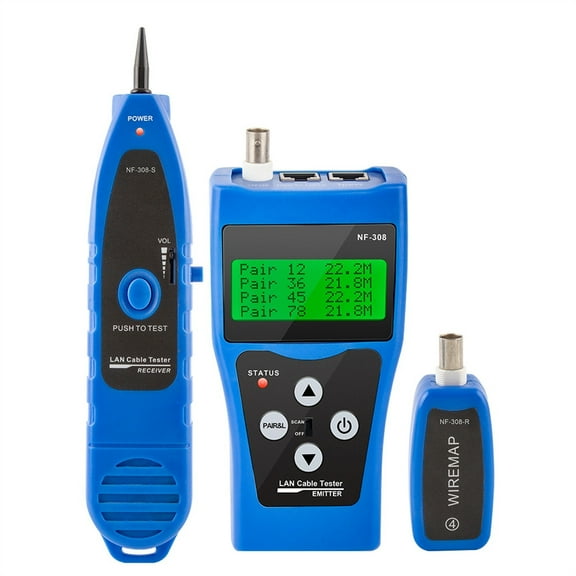NF-308 Line Tester Measure Network LAN Cable Length Cables Continuity Test Wire Tracker RJ45 RJ11 Ethernet Cable Tester ,Fast Responses