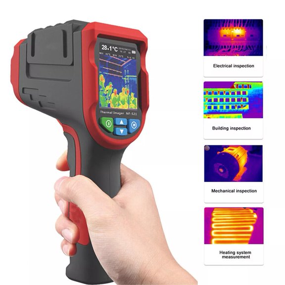 NF-521 Infrared Thermal Imager Camera with 320x240 IR Resolution, 2.4" LCD Display, -10 to 400C Range, Visible Light Fusion for Industrial Testing