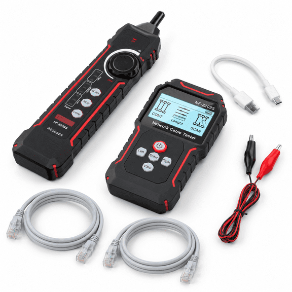 NF-8209S Network Cable Tester with Poe Detection, NCV Test, Length Measurement and Port Flashing