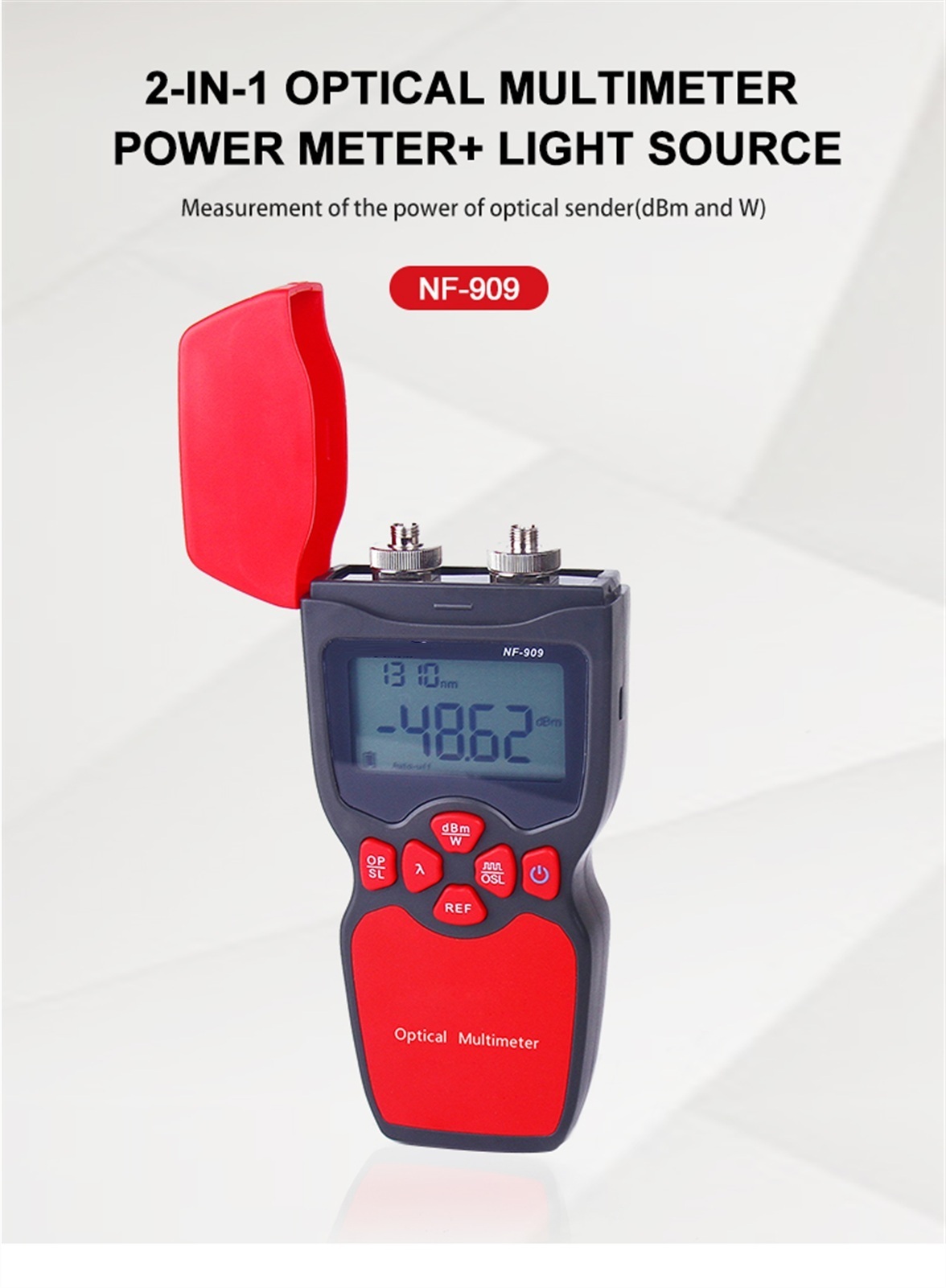 Nf Multimeter NF-909 Mini Portable Digital Multimeter Fiber Optical Power Meter And ...