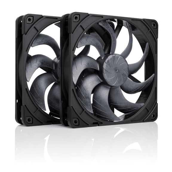 NF-A14x25 G2 PWM Sx2-PP chromax.Black, Dual Fan Set for Push-Pull and Side-by-Side Applications (Black)