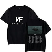 NF Rapper 2023 Concert Shirt For Fan Merch Popular Graphics sided Print Round Neck Unisex Trendy Casual Short Sleeve T-Shirt Top