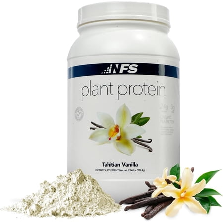 NF Sports All-Natural Organic Plant-Based 24g Protein Powder, Pea and Watermelon Seed, Vegan, Gluten-Free, Non-GMO, Tahitian Vanilla, 28 Servings