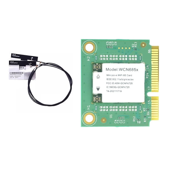 NFA725 NFA765 WCN685 WiFi Module WIFI6E AX6000 2.4G 5G 6G Bluetooth 5.2 Mini PCIE Wireless WiFi Card with Antennas