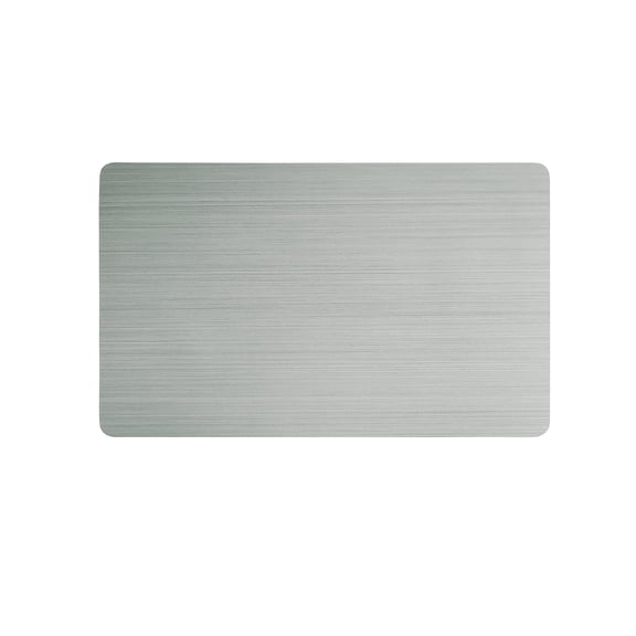 NFC Blank Metal-PVC Hybrid Business Cards with 215 Chip & 504-Byte – Brushed Silver Surface, Laser Engraveable Reveals Bright Silver Undertone, for Networking, Corporate Gifts & Personal Branding