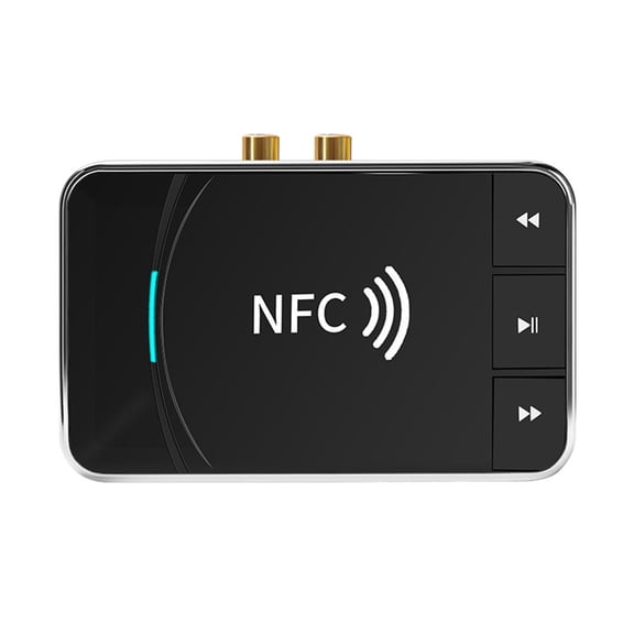 NFC Bluetooth 5.0 2-in-1 Audio Transmitter Receiver - RCA/3.5mm Adapter for Vintage Speakers, Plug-and-Play Wireless Audio Converter