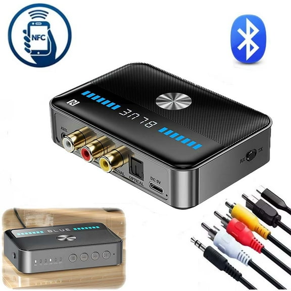 NFC Bluetooth 6.0 Audio Receiver Transmitter Digital to Analog Converter for TV PC Car