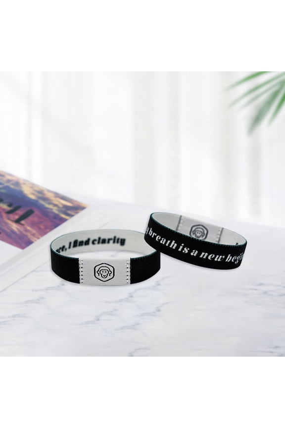 NFC Enabled Elastic Wristband With Inspirational Verses For Daily Motivation Unisex Polyester Band