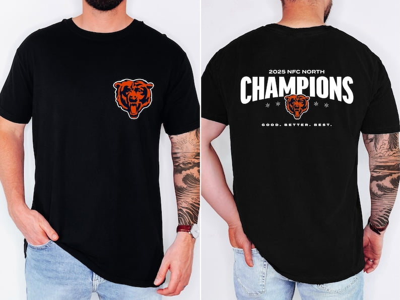 NFC North Champions Shirt, Chicago Football Good Better Best Graphic ...