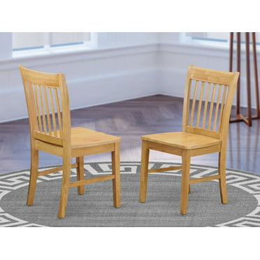 NFC-OAK-C Norfolk kitchen dining chair with Cushion Seat -Oak Finish ...