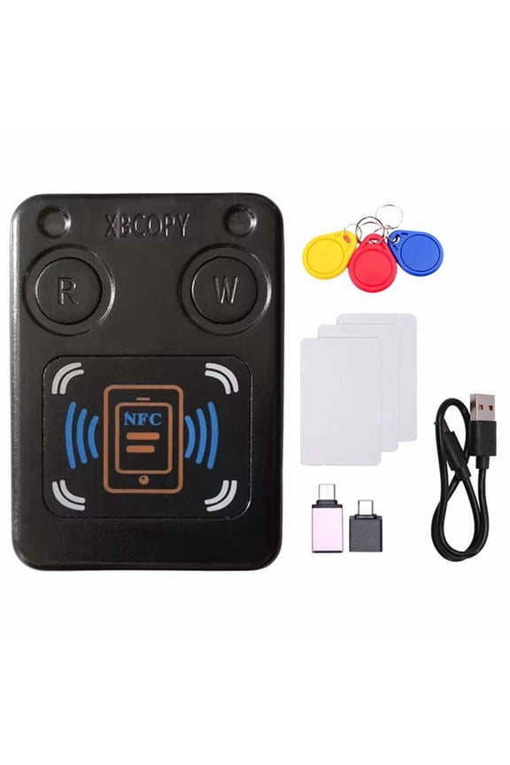 NFC RFID Smart Chip Card Reader Copier+3xUID Keychain/CUID IC 13.56M ID 125K 250K 375K Token Clone Duplicator