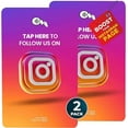 thumbnail image 1 of NFC Social Media Growth Pack: Multi-Platform Networking Card & Display, Follower Increase, Reusable, Slim, Durable & Compatible for Influencers & Business - Instagram Style Card, Pack of 2, 1 of 3