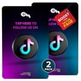 thumbnail image 1 of NFC Social Media Growth Pack: Multi-Platform Networking Card & Display, Follower Increase, Reusable, Slim, Durable & Compatible for Influencers & Business - TikTok, Pack of 2, 1 of 3