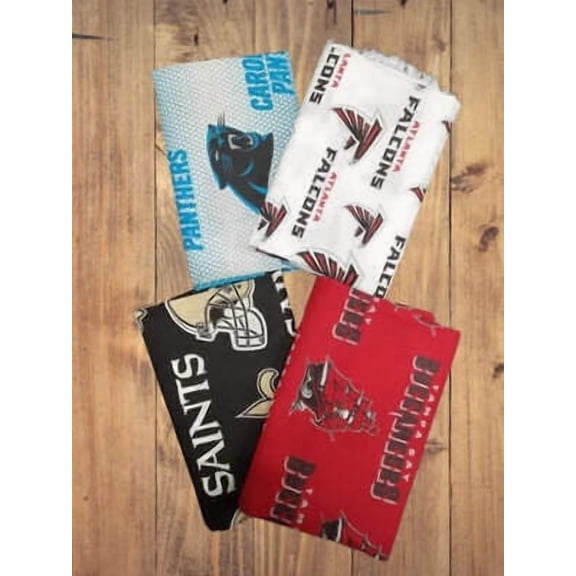 NFC South NFL Cotton Fabric - 1 lb Scrap Bundle (Single Bundle)