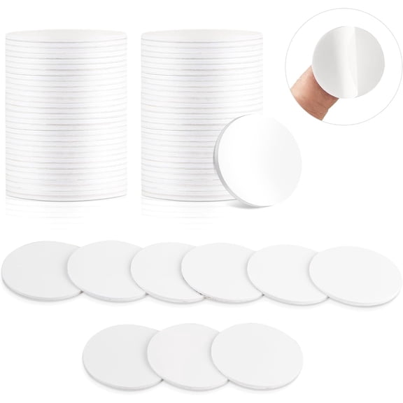 NFC Tag NFC Stickers White NTAG215 Tag Rewritable Round Coin NFC Cards with Adhesive Back Compatible with Tagmo NFC Enabled Mobile Phones(30Pcs)