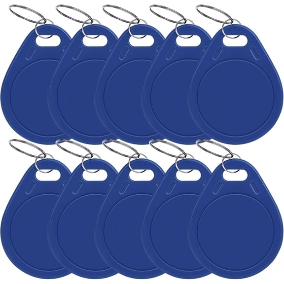 NFC Tags 215 NFC Keytags Black NFC fob Rewritable NFC 215 Tag NFC Business Card Programmable NFC Tag 504 Bytes Memory,Compatible with Android & iPhones (Blue-NTAG215-3#-10PCS)