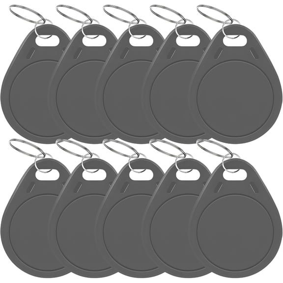 NFC Tags 215 NFC Keytags Black NFC fob Rewritable NFC 215 Tag NFC Business Card Programmable NFC Tag 504 Bytes Memory,Compatible with Android & iPhones (Grea-NTAG215-3#-10PCS)