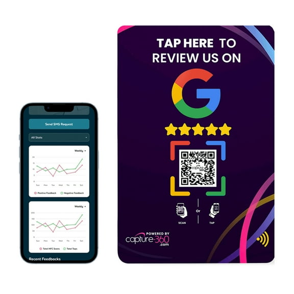 Capture 360 NFC Review Card - Purple