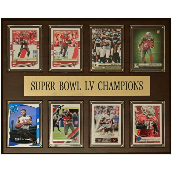 NFL 12"x15" Tampa Bay Buccaneers Super Bowl 55 - 8-Card Plaque