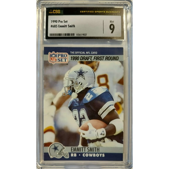 NFL 1990 Pro Set   Emmitt Smith Trading Card #685 (CSG 9)