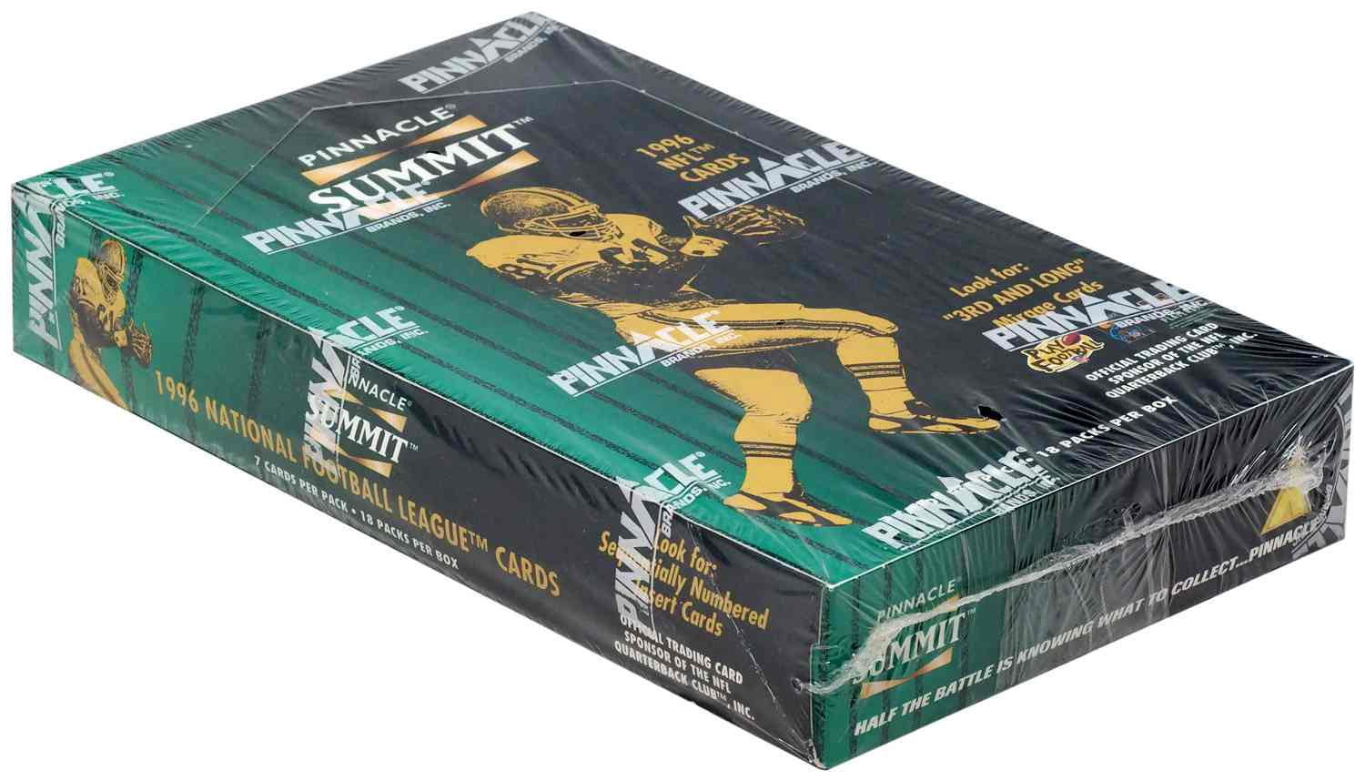 NFL 1996 Pinnacle Summit Football Trading Card HOBBY Box (18 Packs)