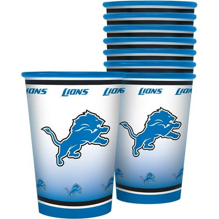 NFL 20 oz Detroit Lions Plastic Souvenir Cups, 8pk