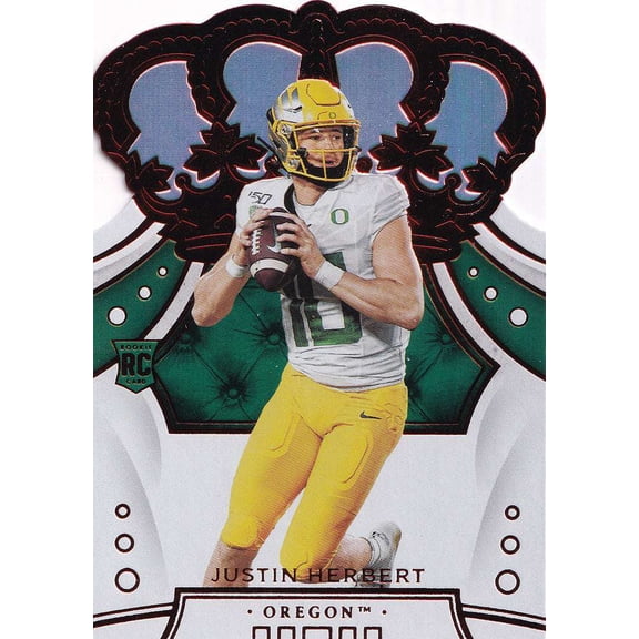 NFL 2020 Chronicles Draft Picks Crown Royale Justin Herbert Single Sports Card #14 (Rookie Card)