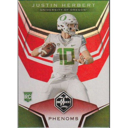 NFL 2020 Chronicles Draft Picks Limited Justin Herbert Single Sports Card #4 (Red Phenoms Rookie Card)