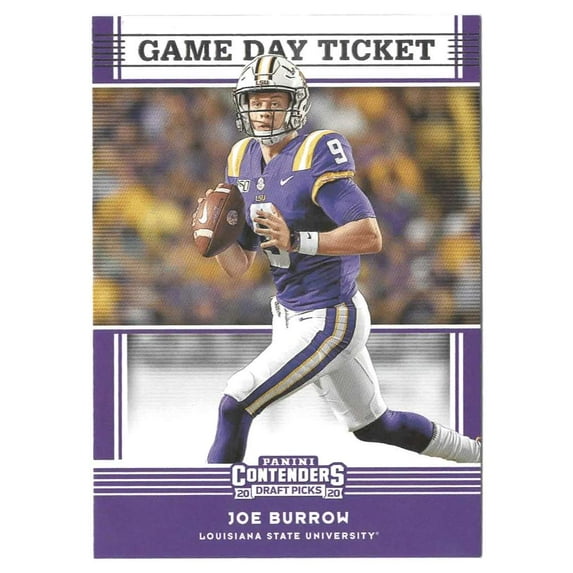 NFL 2020 Contenders Draft Picks Joe Burrow Trading Card #1 (Game Day Ticket Rookie) (Panini)