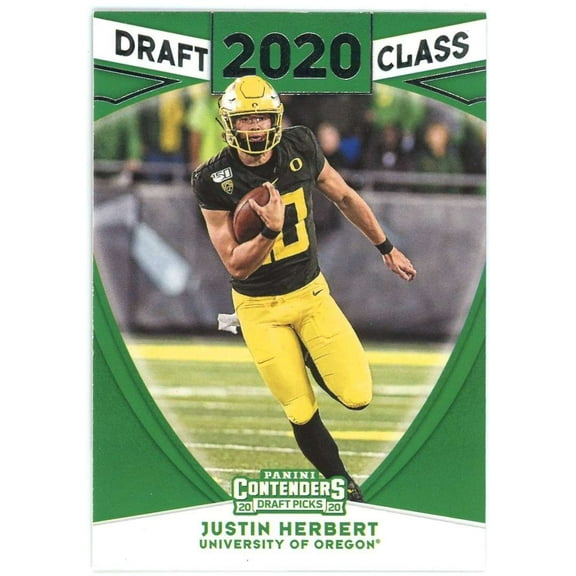 NFL 2020 Contenders Draft Picks Justin Herbert Single Sports Card #4 (Rookie Card)