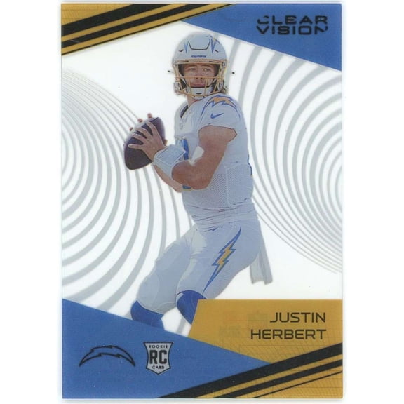 NFL 2020 Panini Chronicles Clear Vision   Single Card Justin Herbert CV-3 (Rookie)