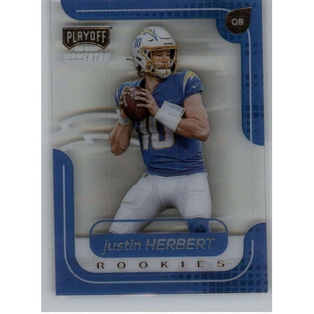 NFL 2020 Panini Chronicles Playoff Momentum Justin Herbert Trading Card (Rookie Card)