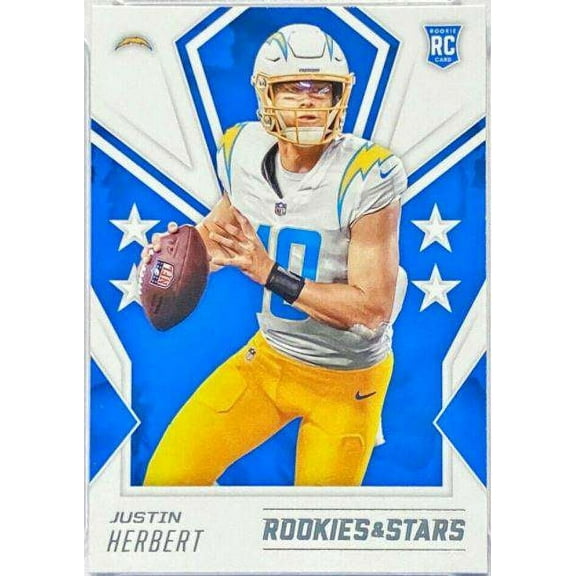NFL 2020 Rookies & Stars Football Justin Herbert Single Sports Card #103 (Rookie Card)