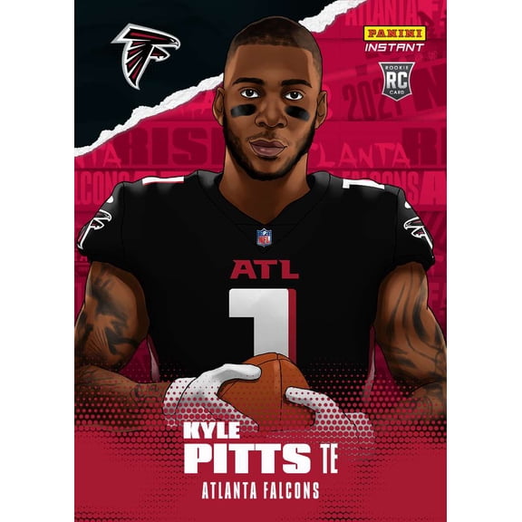 NFL 2021 Instant Draft Night Illustrations Football   Kyle Pitts Trading Card