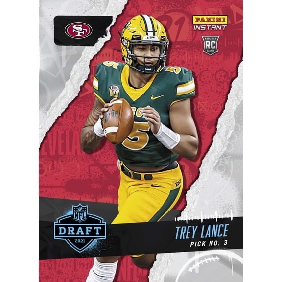 NFL 2021 Instant Football Draft Night Trey Lance Trading Card