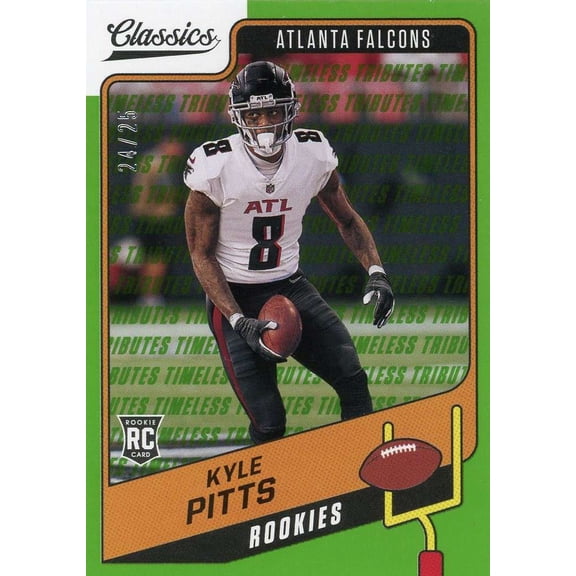 NFL 2021 Panini Classic Kyle Pitts 24/25 Green Trading Card #161 (Rookie)