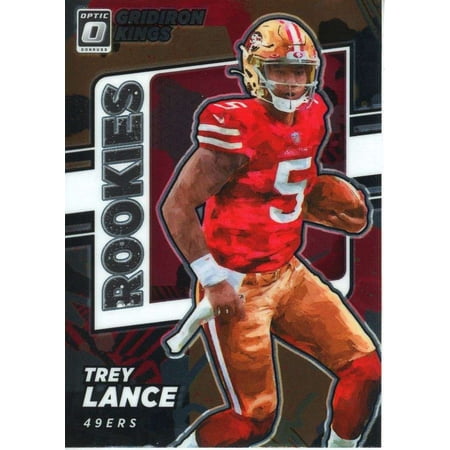 NFL 2021 Panini Donruss Optic Trey Lance Trading Card RGK-3 (Rookie, Gridiron Kings)